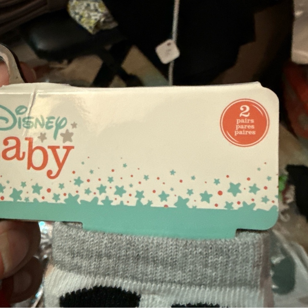 Disney Baby Mickey Mouse Socks - Black, Gray, Red - Picture 3 of 4